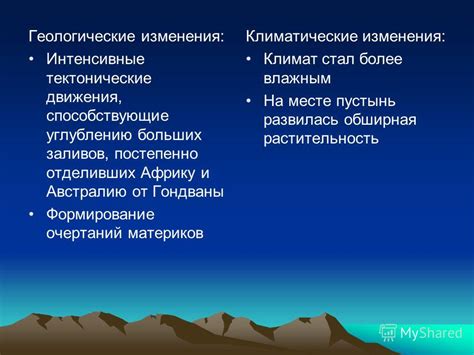 Геологические изменения: влияние на судьбу видов