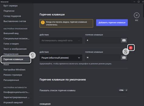 Главная роль горячих клавиш в Discord