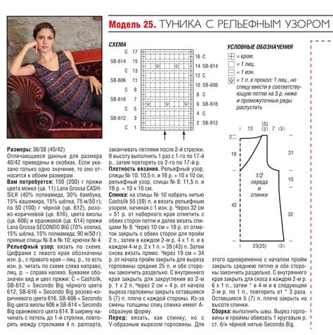 Декоративные элементы и узоры для туники спицами