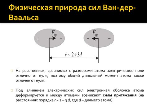 Дисперсионные силы и влияние ван-дер-ваальсовых взаимодействий