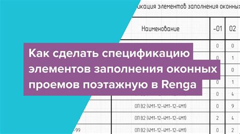 Добавление элементов в спецификацию