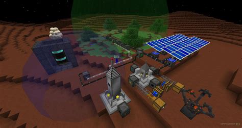 Добыча нефти в моде Galacticraft для Minecraft