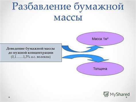 Доведение массы до нужной консистенции