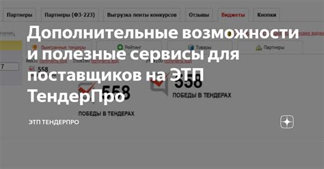 Дополнительные возможности и сервисы