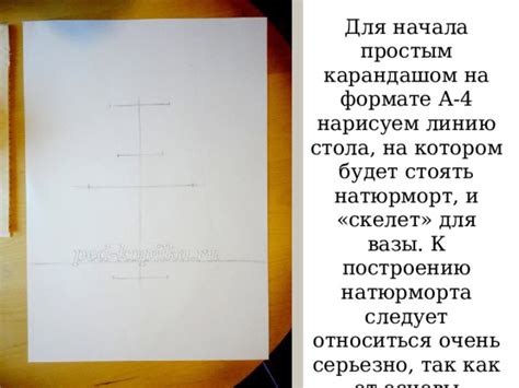 Завершение работы и презентация готового рисунка стола карандашом