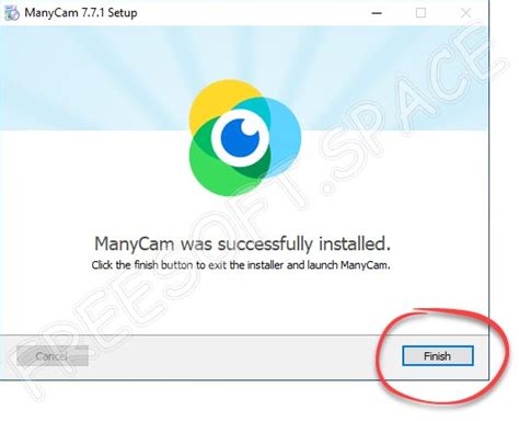 Завершение установки ManyCam