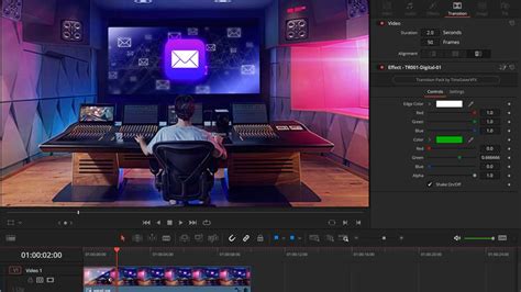 Загрузка пакета переходов в DaVinci Resolve