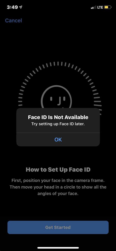 Загрязнение датчика Face ID