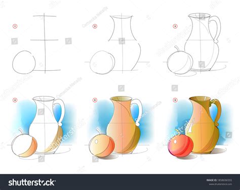 Закончите рисование кувшина