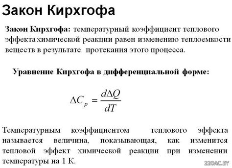 Закон Кирхгофа и его роль