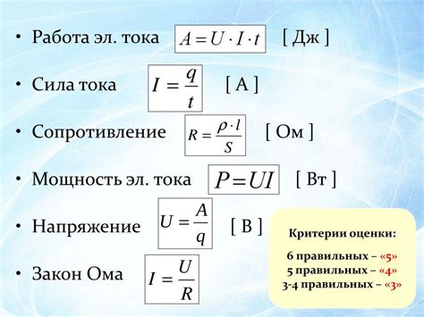 Запишите значения силы тока и напряжения