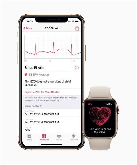 Запустите приложение EKG на Apple Watch 8 и выполните измерение