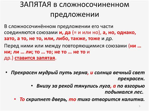 Запятая в сложносочиненных предложениях: особенности использования