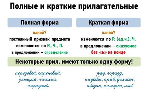 Зачем нужны краткие прилагательные от полных?