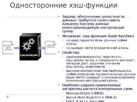 Защита данных и контроль целостности с помощью хэш-функций