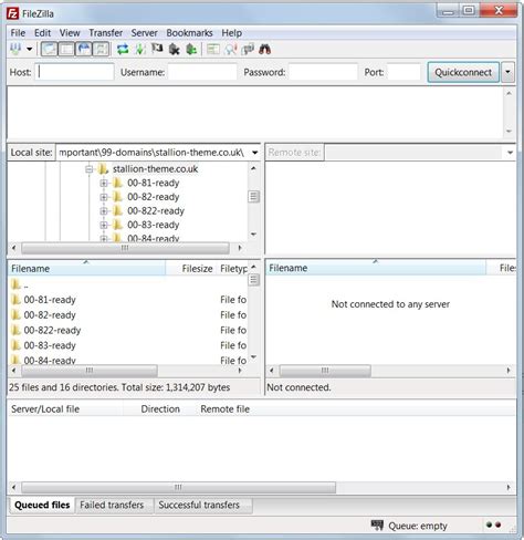 Знакомство с Filezilla client