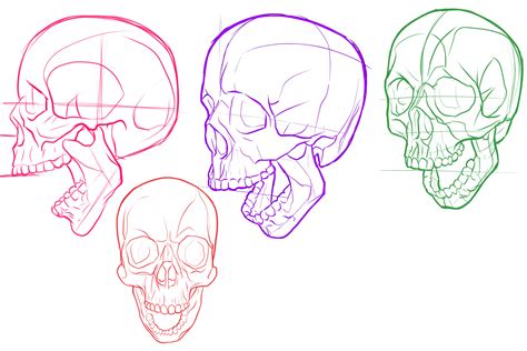 Идеи для продвинутого рисования черепа
