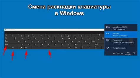 Изменение раскладки клавиатуры в Windows