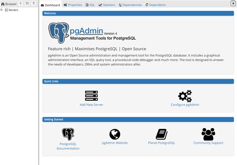 Изменение языка в pgadmin 4