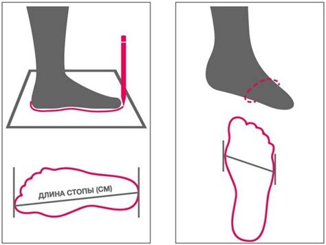 Измерение длины стопы в домашних условиях
