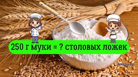 Измерение муки в ложках с учетом объема