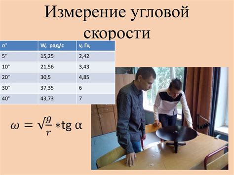 Измерение угловой скорости