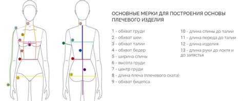 Измерение ширины и длины воротника