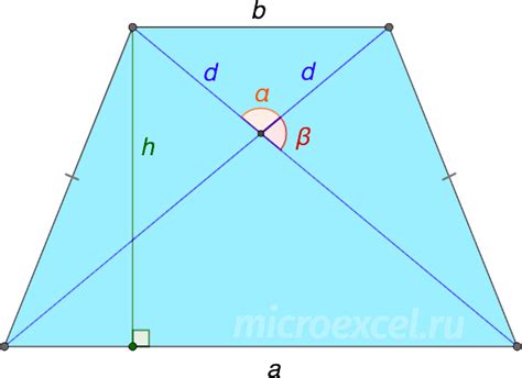 Измерьте высоту трапеции