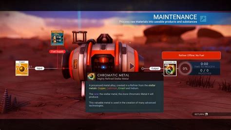 Изучаем процесс создания хроматического металла в игре "No Mans Sky"