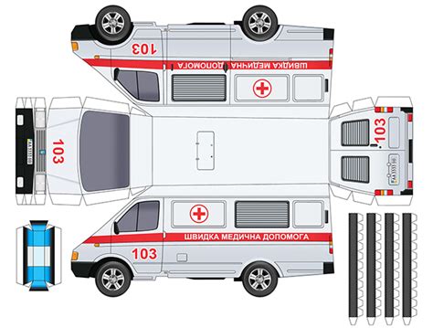 Из чего можно сделать машину скорой помощи из картона