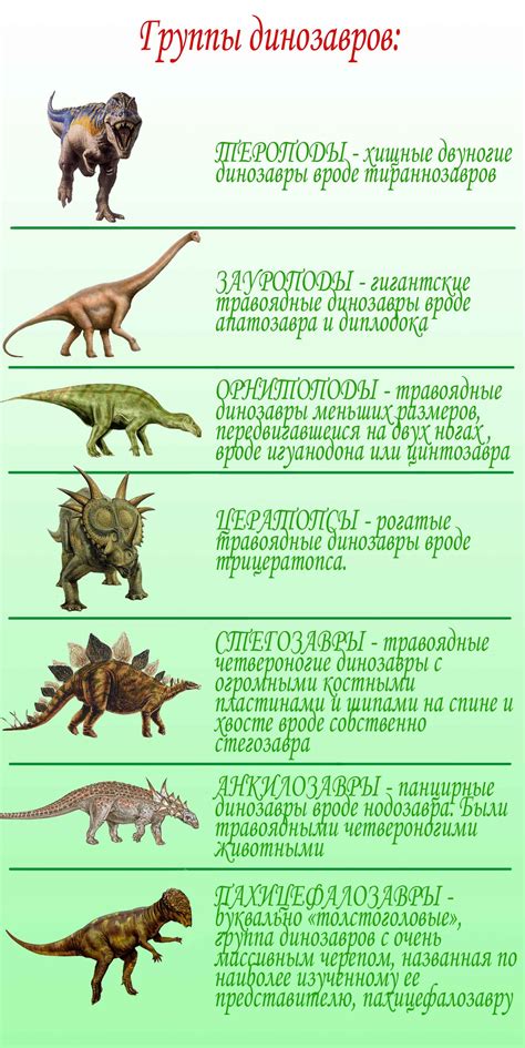 Имена динозавров: современные виды и исторические открытия