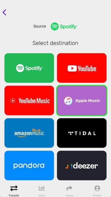 Импорт музыки из Apple Music