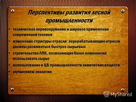 Инновации и перспективы развития лесной промышленности