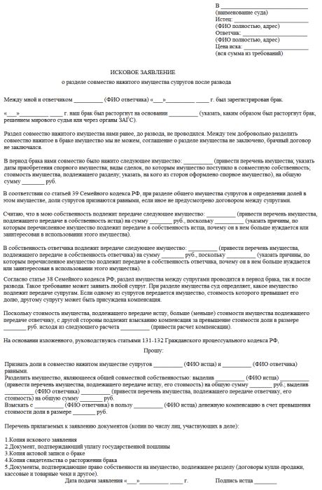 Инструкции по заполнению раздела о расходах в исковом заявлении