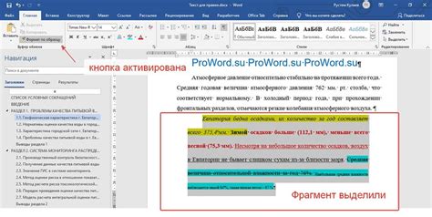 Инструкция использования кнопки "Формат по образцу" в Word