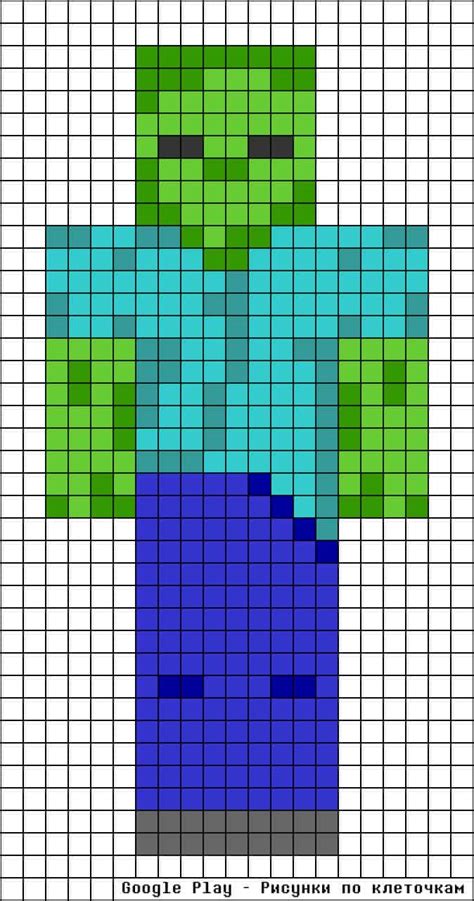 Инструкция и советы по рисованию Майнкрафт по клеточкам