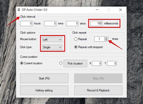Инструкция по настройке OP Auto Clicker 3.0