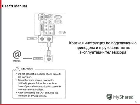 Инструкция по подключению телевизора к интернету