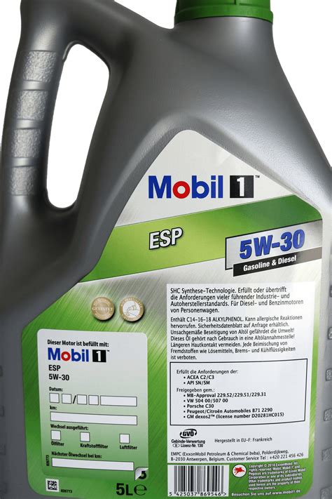 Инструкция по проверке масла Mobil 1 5W-30 ESP