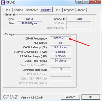 Инструкция CPU-Z для определения тактовой частоты оперативной памяти