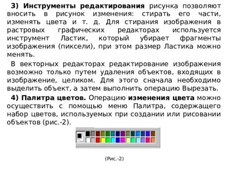 Инструменты для редактирования цвета рисунка