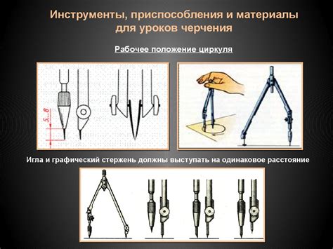 Инструменты и материалы для построения эллипса