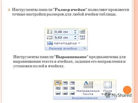 Инструменты размеров и текста