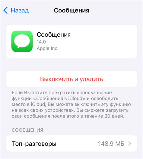 Использование "Управления хранилищем" в iCloud