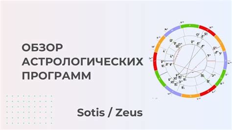 Использование астрологических программ