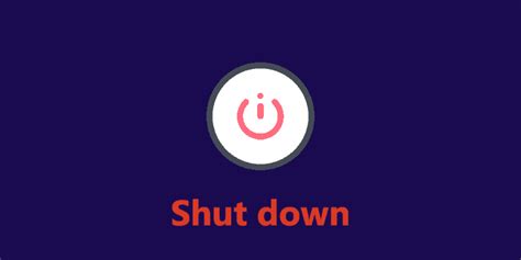 Использование команды "shutdown"