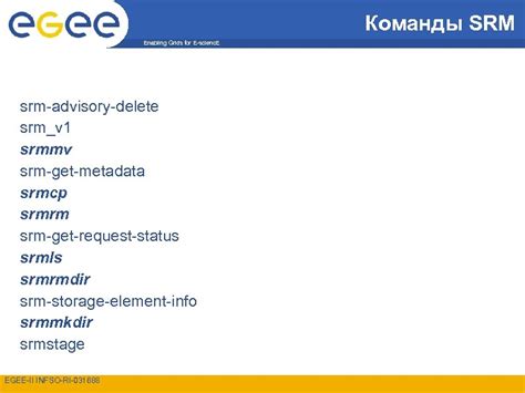 Использование команды srm