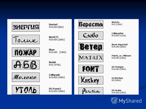 Использование оригинальных символов