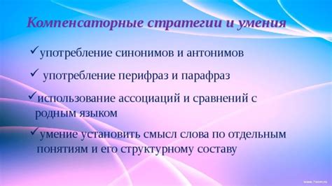 Использование синонимов и перифраз