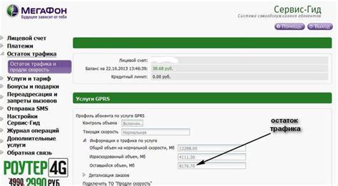 Использование специальных сервисов для проверки остатка трафика